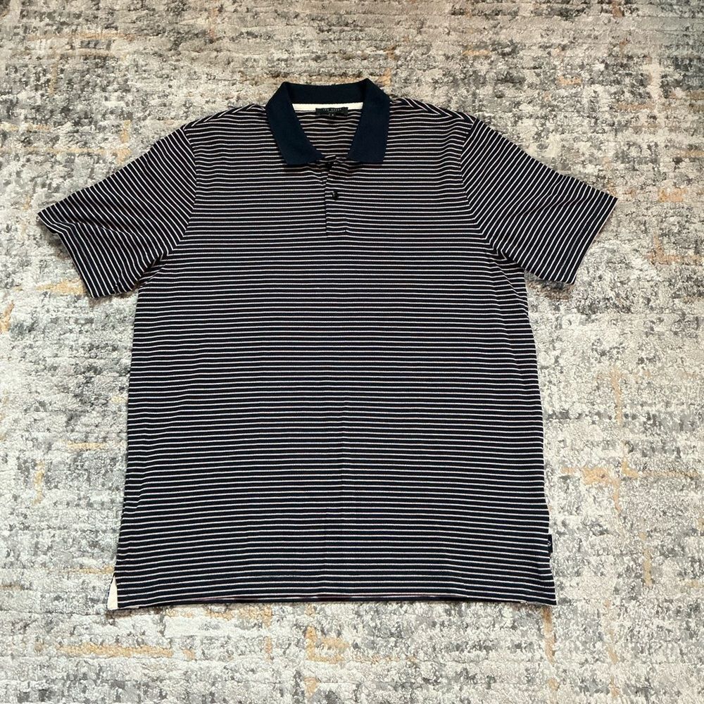 TED BAKER STRIPED POLO SHIRT! EUC! SIZE 5/ XL
